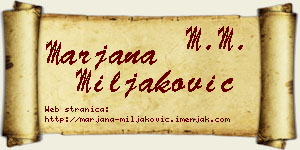 Marjana Miljaković vizit kartica